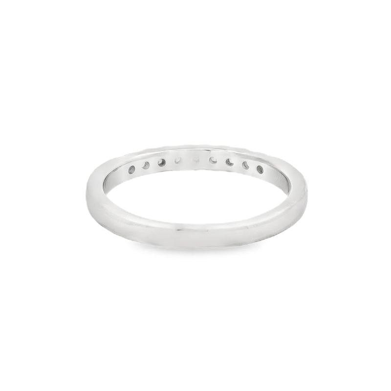 Diamond Eternity Ring 0.33ct Modern Square Claw 9ct White Gold rear