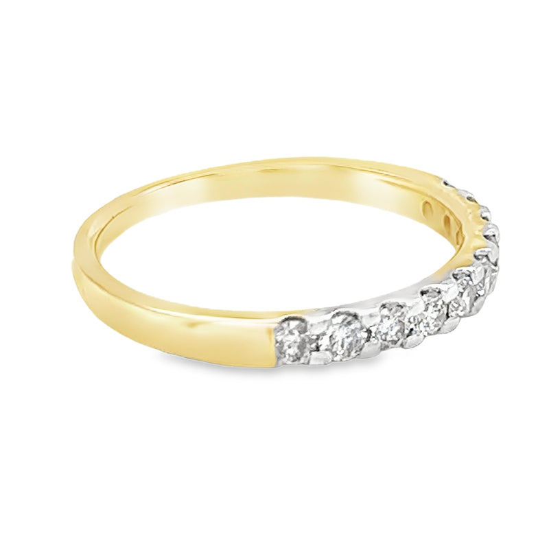 Diamond Eternity Ring 0.50ct Modern Square Claw 9ct Gold side