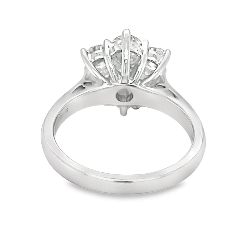 Diamond 2.00ct Daisy Cluster Ring 9ct White Gold rear