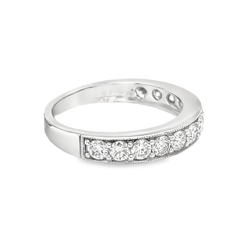 Diamond 13 Stone Eternity Ring 0.75ct 18ct White Gold side