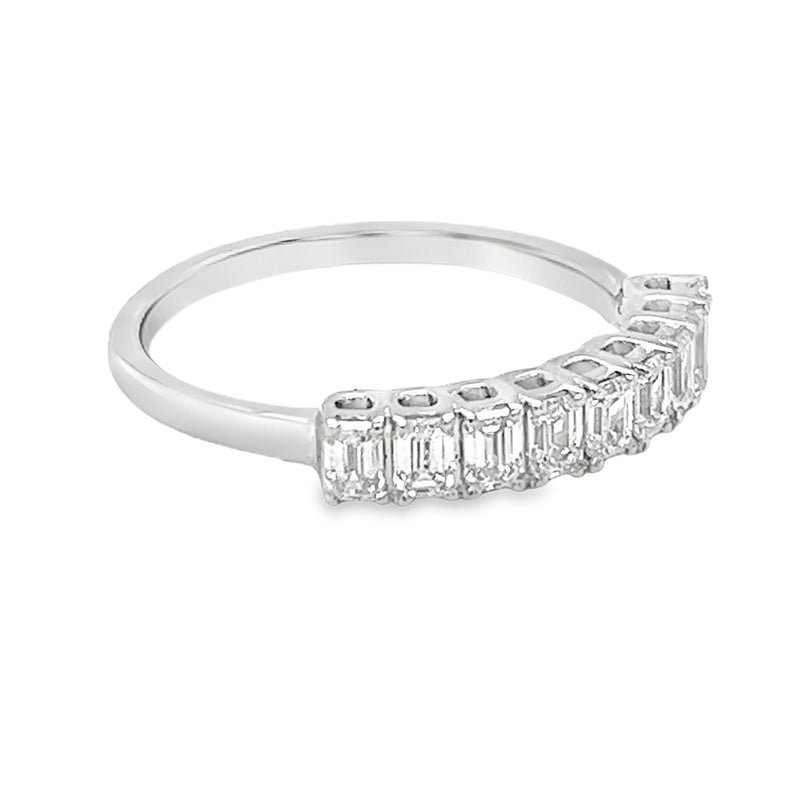 Baguette Diamond Eternity Ring 0.78ct 18ct White Gold side