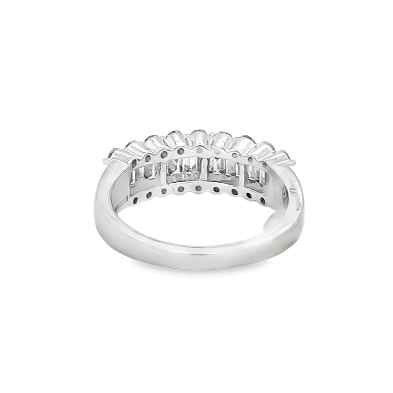 Diamond 3 Row Eternity Ring 1.15ct 9ct White Gold rear