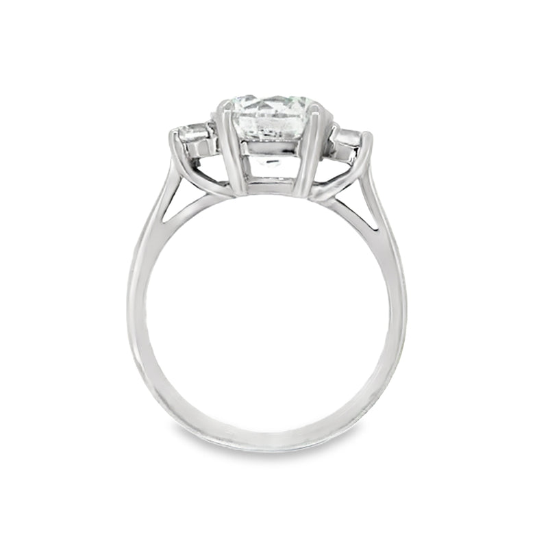 Sterling Silver 3 Stone CZ Dress Ring SH575L profile