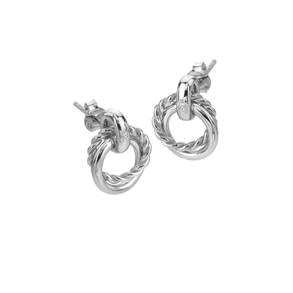 Hot Diamonds Willow Rope Earrings DE805 side