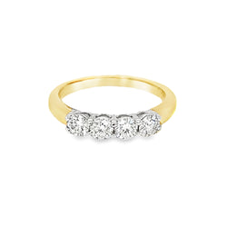 Diamond 4 Stone Eternity Ring 0.56ct 18ct Gold