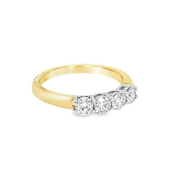 Diamond 4 Stone Eternity Ring 0.56ct 18ct Gold side