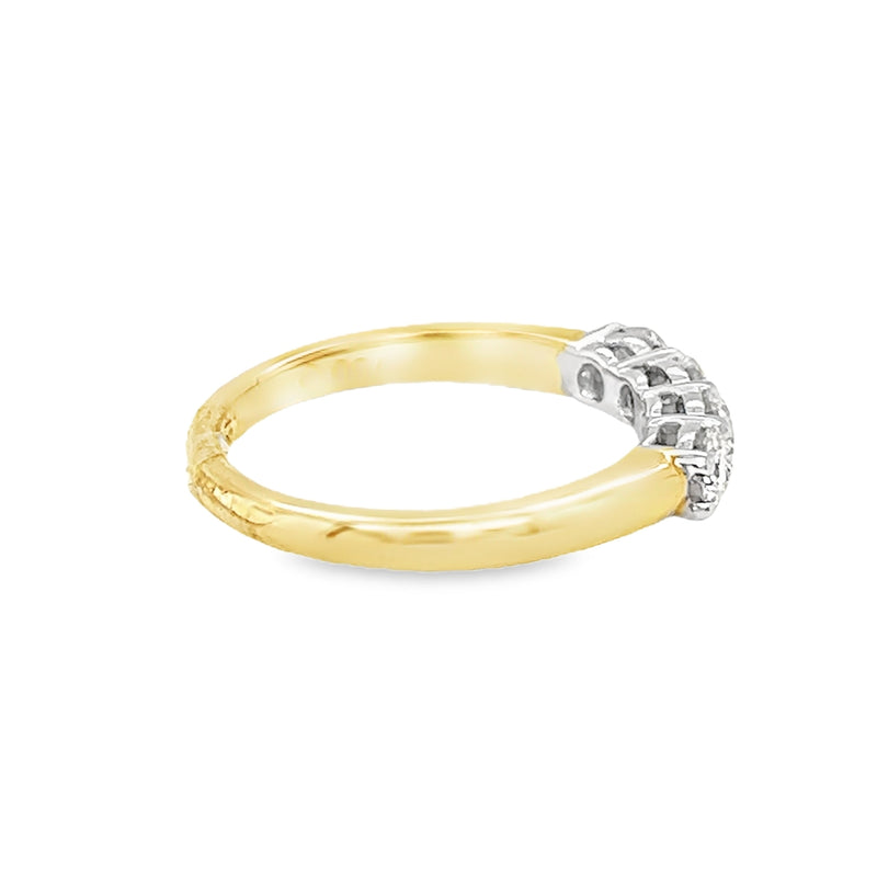 Diamond 4 Stone Eternity Ring 0.56ct 18ct Gold side 2