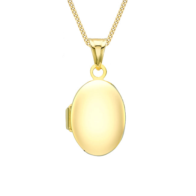 9ct Yellow Gold Polished Oval Locket