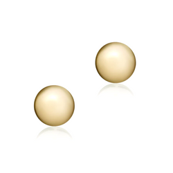 9ct Gold 10mm Polished Domed Stud Earrings