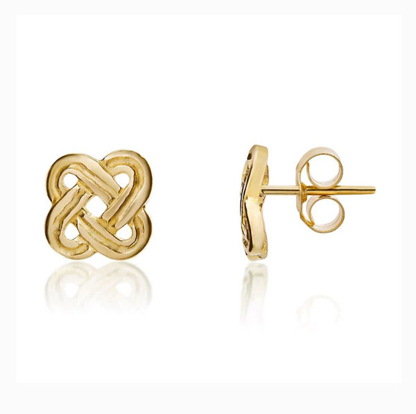 9ct Gold Celtic Knot Stud Earring side