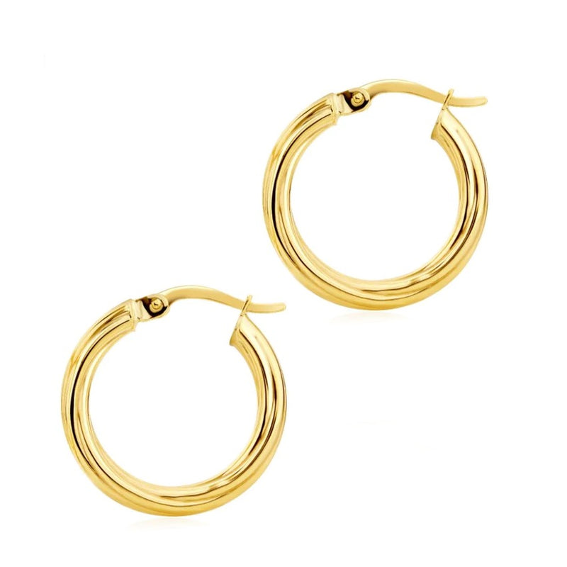 9ct Gold 20mm Twist Hoop Earring