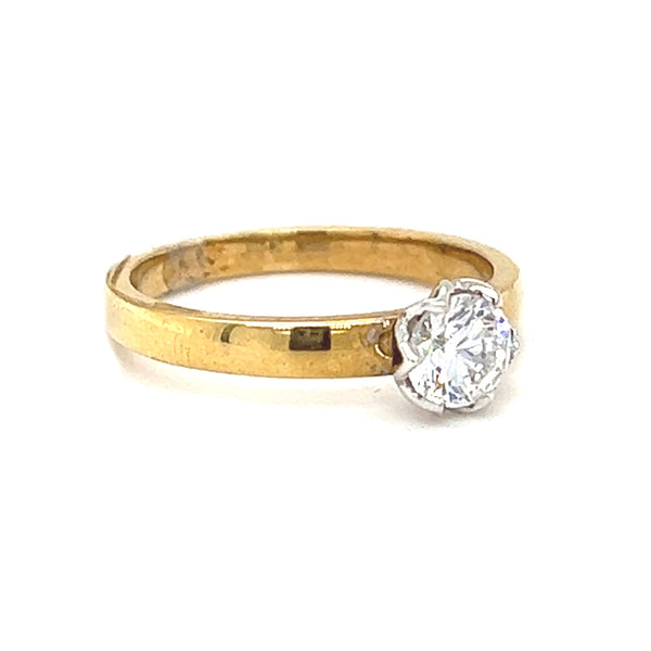 Solitaire CZ Ring 9ct Gold