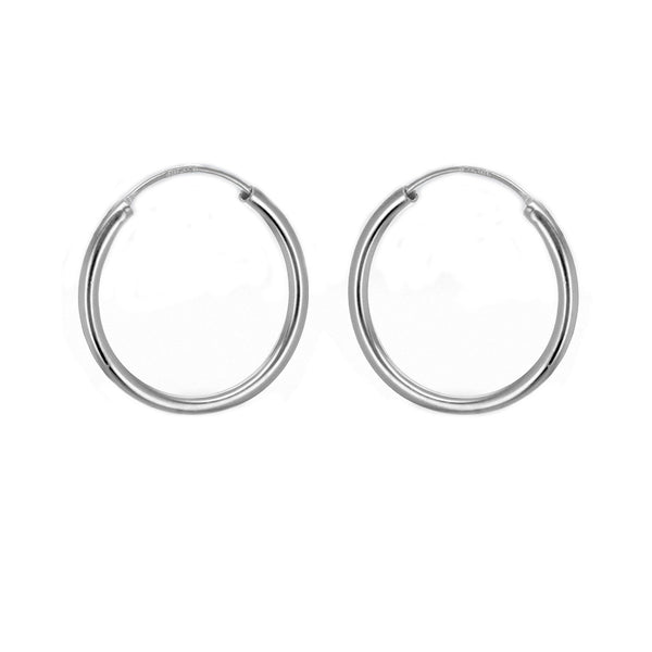 Sterling Silver 19mm Sleeper Hoop Earrings