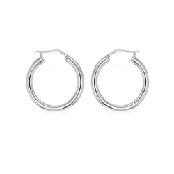 Sterling Silver 26mm Tube Hoop Earrings