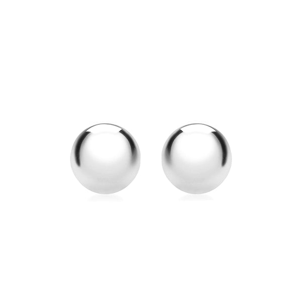 Sterling Silver 10mm Half-Ball Stud Earrings