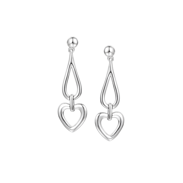 Secret Crush Silver Drop Earrings by Amore