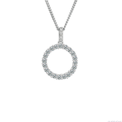 Amore Circle of Life CZ Necklace Sterling Silver