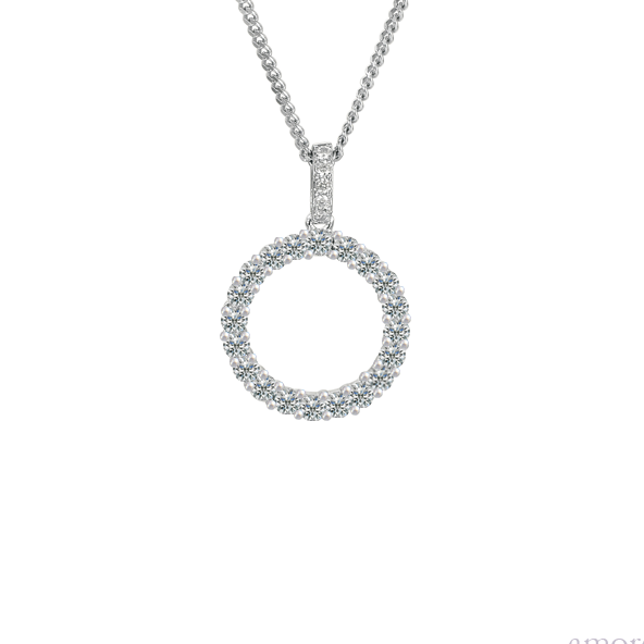 Amore Circle of Life CZ Necklace Sterling Silver