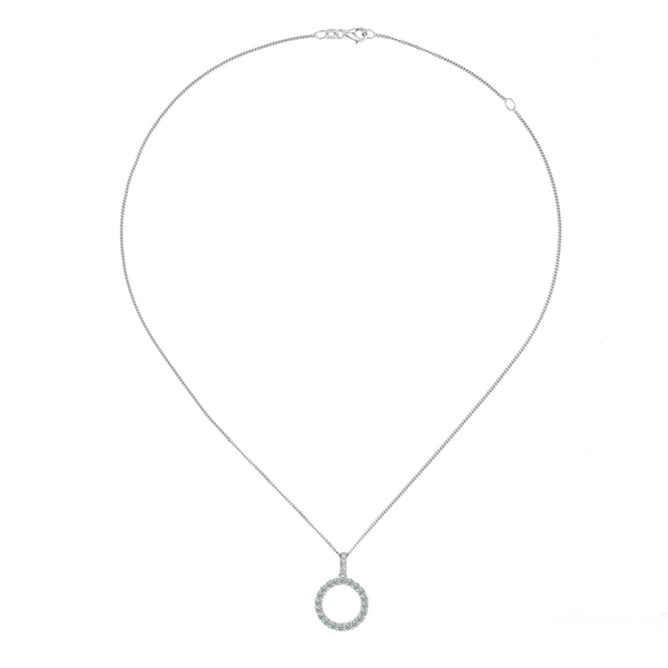 Circle of Life CZ Necklace Sterling Silver