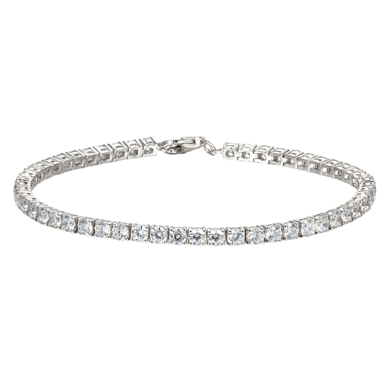 Amore Snowfire Silver Claw Set CZ Tennis Bracelet 9508