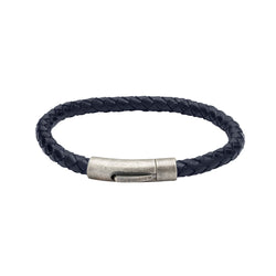 Unique & Co Mens Leather Bracelet B370BLUE