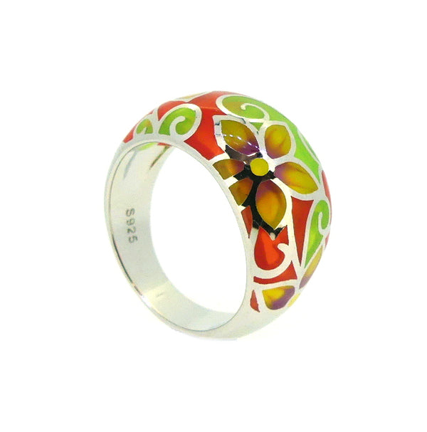 Silver Enamel Ring PUR008EN