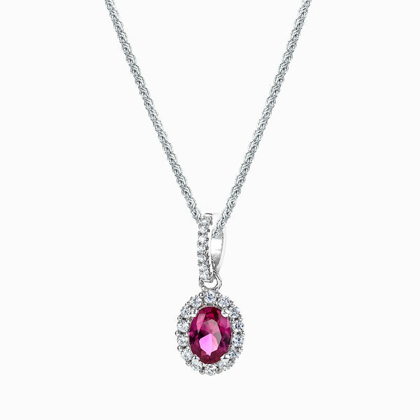 The Real Effect Ruby Red CZ Necklace