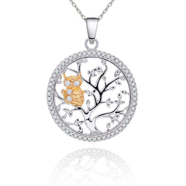 The Real Effect CZ Tree of Life Necklace RE49864