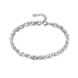 The Real Effect Silver  CZ Bracelet RE51484