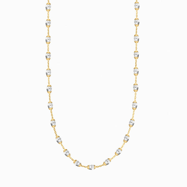 The Real Effect Italian Silver & Gold Plated Bead Necklace