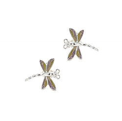 Sterling Silver Dragonfly Stud Earrings