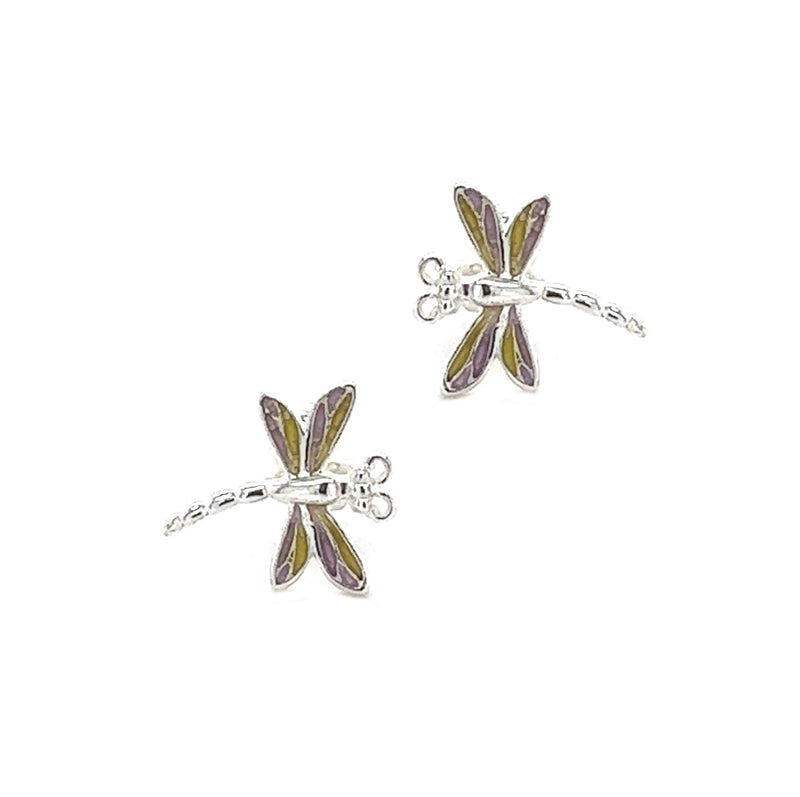 Sterling Silver Dragonfly Stud Earrings