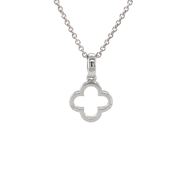 Sterling Silver Open Clover Necklace