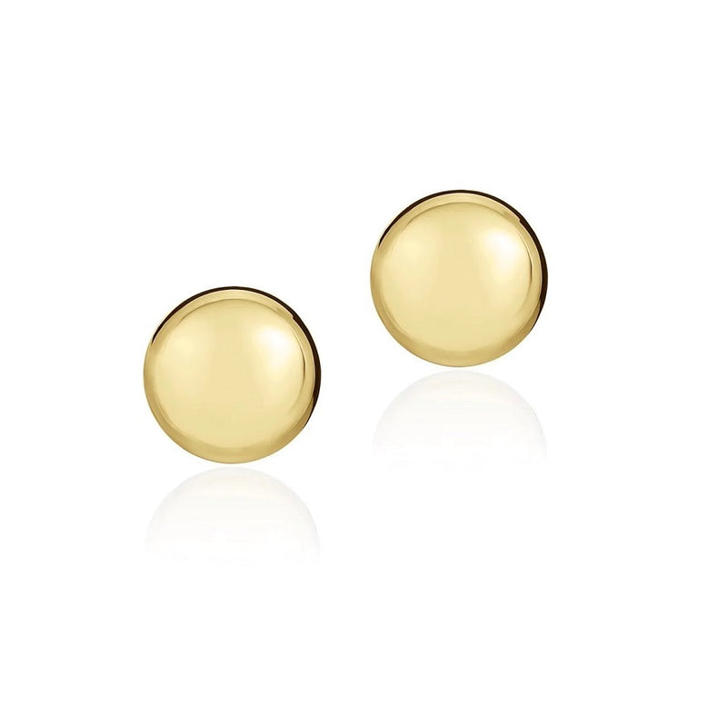 9ct Gold 6mm Bouton Stud Earrings