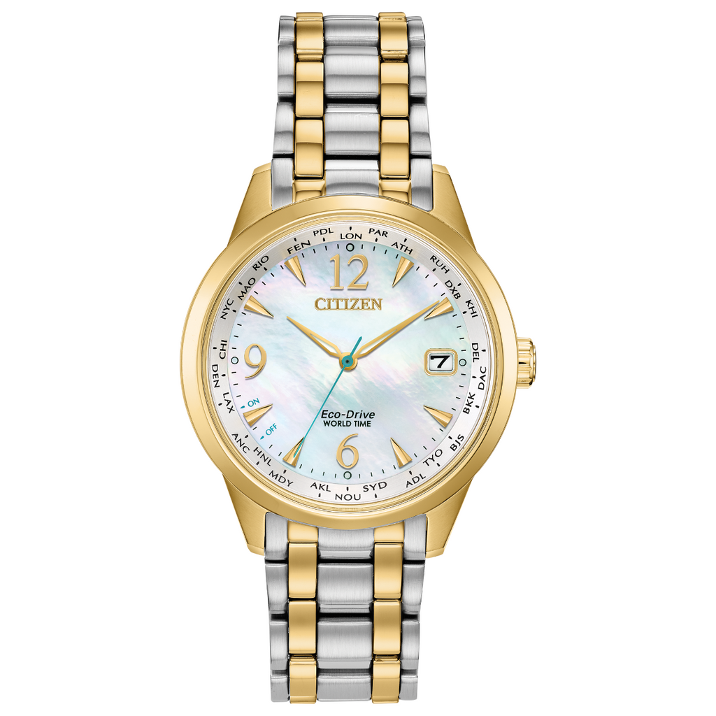 Citizen Eco Drive Ladies World Time Perpetual Watch FC8004 54D Striacroft Jewellers