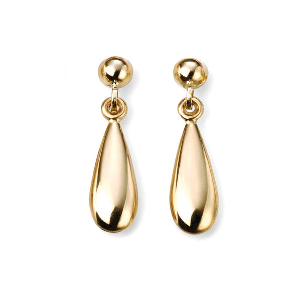 9ct Yellow Gold Teardrop Earring