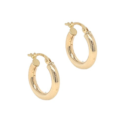 9ct Yellow Gold 10mm Hoop Earrings