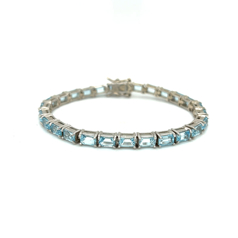 Sterling Silver Blue Topaz Bracelet